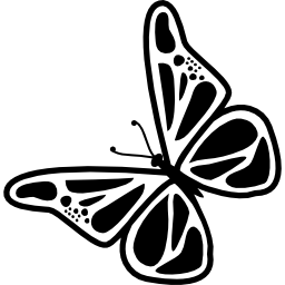 mariposa girada icono