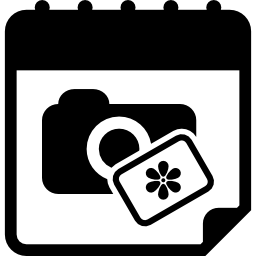 tag der fotografischen sitzung auf der kalenderseite icon