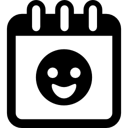 pagina del calendario del giorno felice icona