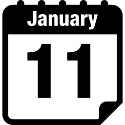 dagelijkse kalenderpagina op 11 januari icoon
