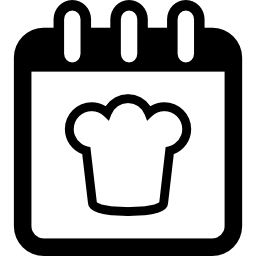 Chef day on calendar icon