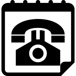 Important calling day page on calendar icon