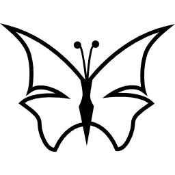 Sharpen butterfly outline shape icon