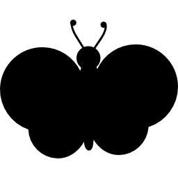 vlinder met cirkelvormige vleugelsvorm icoon