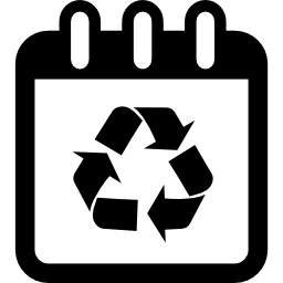 página de lembrete do calendário do dia de reciclagem Ícone