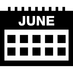 page de calendrier de juin Icône