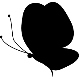 silhouette de papillon tournée vers la gauche Icône
