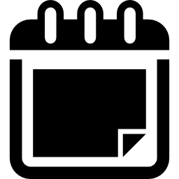 zwarte kalenderpagina icoon