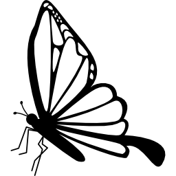 Вид сбоку бабочка иконка