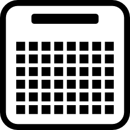 kalenderseite mit vielen quadraten icon