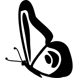 schmetterlingsseitenansicht mit verzierten flügeln icon