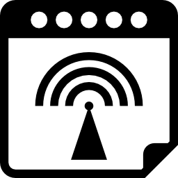 jour d'installation wi-fi sur la page du calendrier Icône