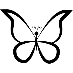 Butterfly outline design from top view icon