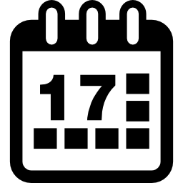 calendario il giorno 17 icona