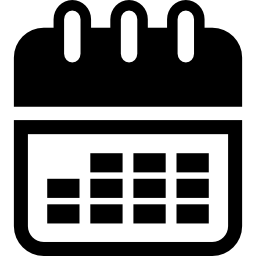 symbole d'interface de l'outil de calendrier pour l'administration et l'organisation du temps Icône
