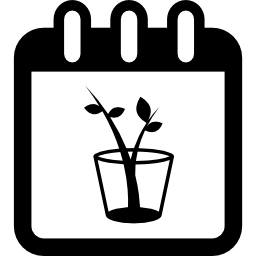dag om een boomherinnering dagelijks kalenderpagina-interfacesymbool te planten icoon