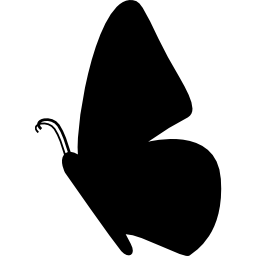 forma de vista lateral de mariposa icono