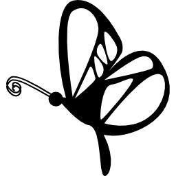 diseño de mariposa desde la vista lateral icono