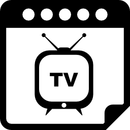 Special TV program day reminder calendar page interface symbol icon