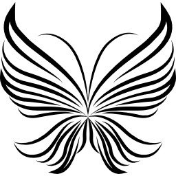 rayures ailes papillon léger beau design de vue de dessus Icône