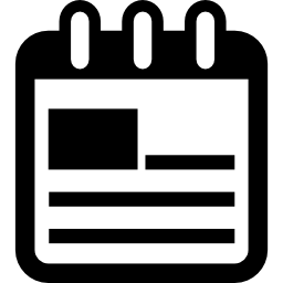 Calendar interface symbol with printed image and text lines icon