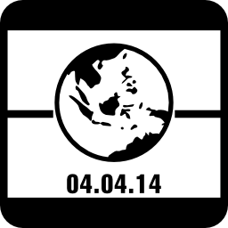2014 dag van de aarde op 4 april kalenderpagina icoon