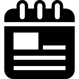 Calendar page with text lines icon