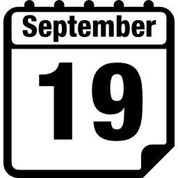pagina del calendario del 29 settembre icona