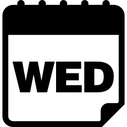 Wednesday calendar daily page icon