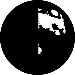 halve maan fase symbool icoon