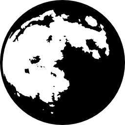 분화구와 달의 위상 기호 icon