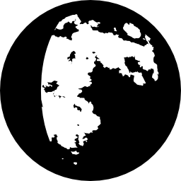 símbolo de la fase lunar con cráteres icono