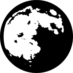 분화구와 달의 위상 기호 icon