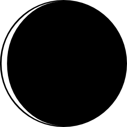 New moon phase symbol icon