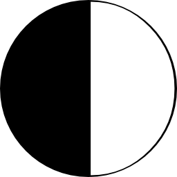símbolo de fase de meia lua Ícone