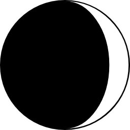 okrągły symbol pogody w fazie księżyca ikona