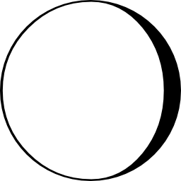 símbolo de la fase lunar con cráteres icono