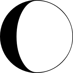 maanfasesymbool met kraters icoon