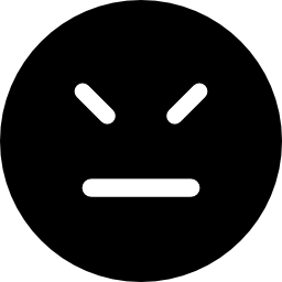 Emoticons face with straight mouth line and closed eyes icon