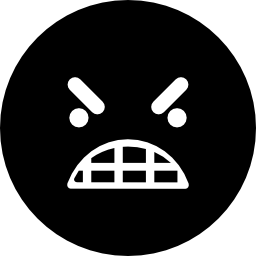 Anger emoticon square face icon