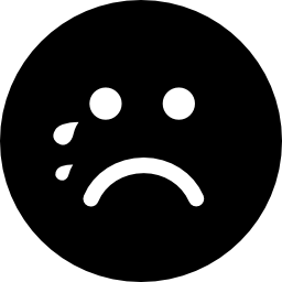 Crying emoticon rounded square face icon