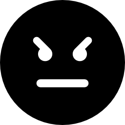 Angry emoticon square face icon