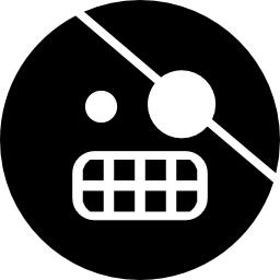 Пиратский смайлик с одним прикрытым глазом в квадратном контуре иконка