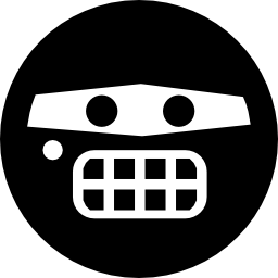 Emoticon criminal face with eyes mask icon