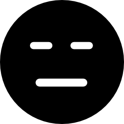 Emoticon square face with closed eyes and mouth of straight lines icon