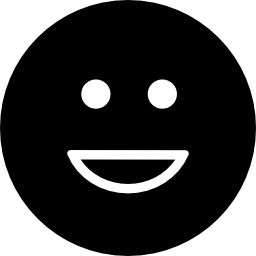 cara cuadrada emoticon con una sonrisa icono