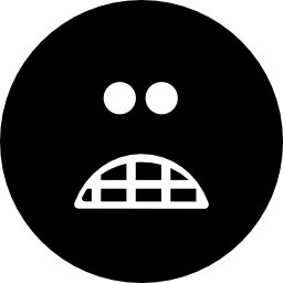 przestraszona kwadratowa twarz emotikon ikona