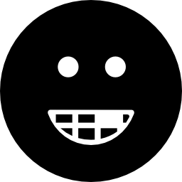 faccina quadrata sorridente con denti rotti icona