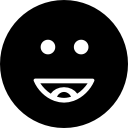 gelukkig lachend emoticon vierkant gezicht icoon