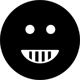 emoticon blij lachend vierkante gezichtsvorm icoon